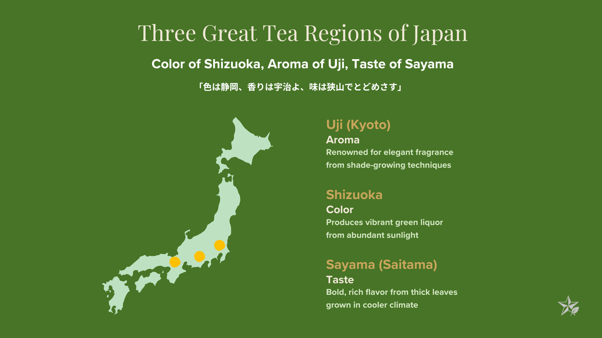 Three Great Tea Regions of Japan